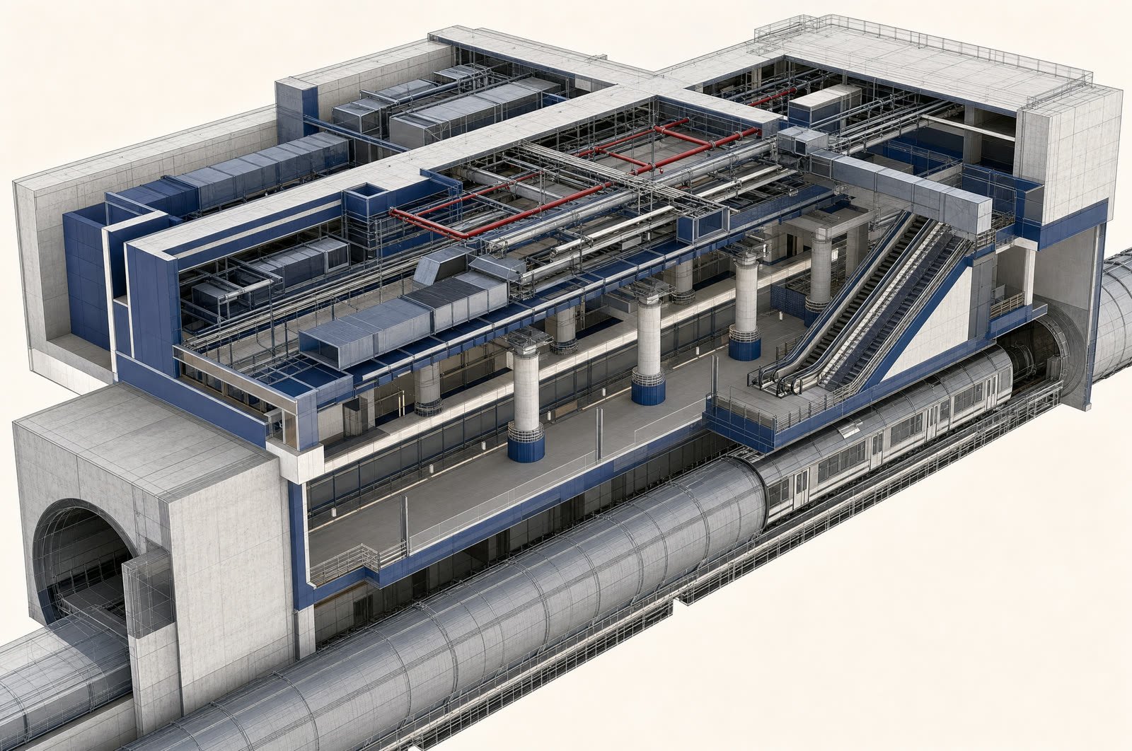 Metro station under construction
