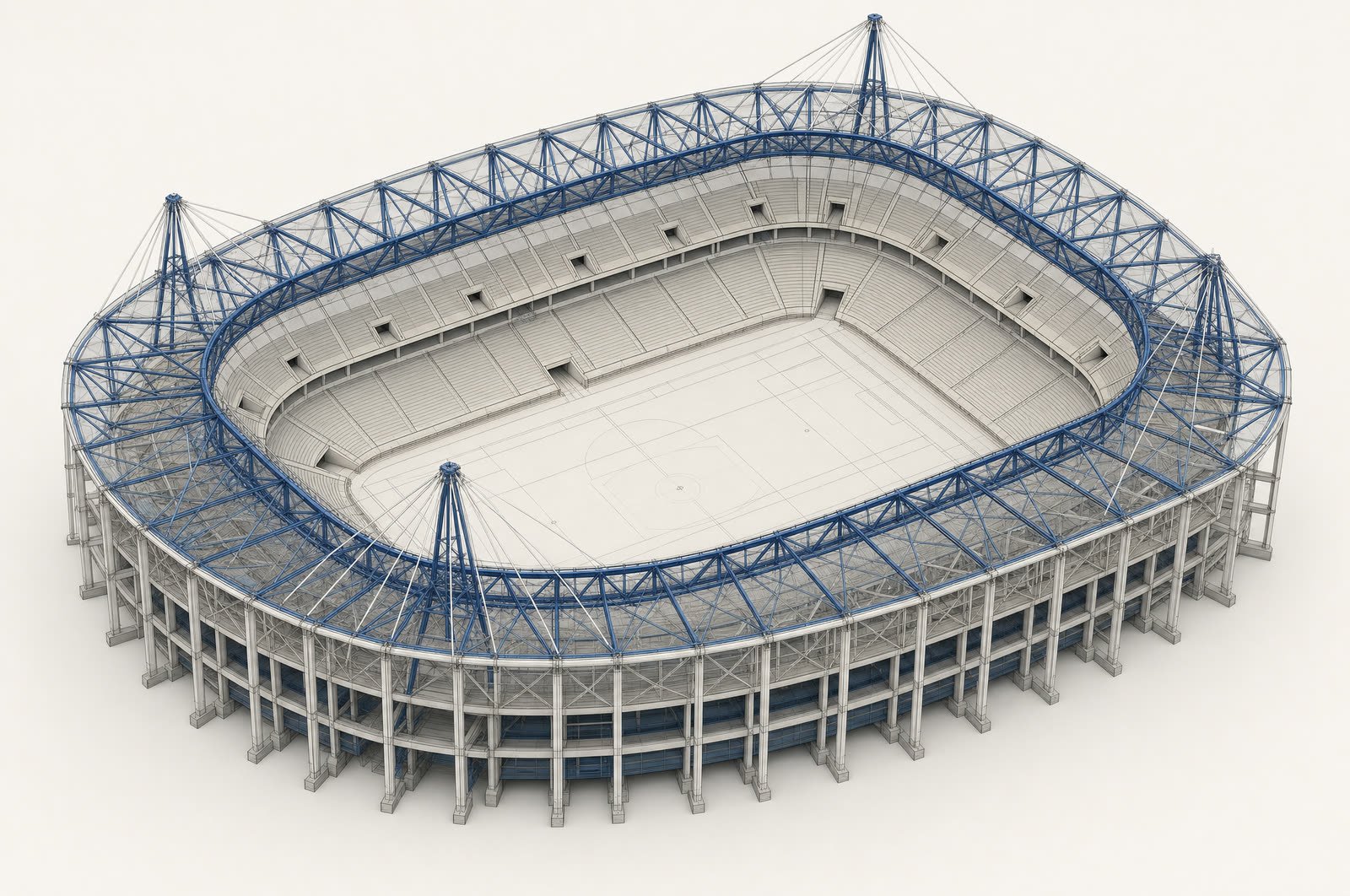 Stadium roof structure